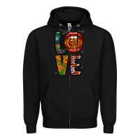 Black Love Halloween Lips Zipper Hoodie - CowhideDigitalArt