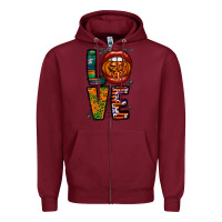 Burgundy Love Halloween Lips Zipper Hoodie - CowhideDigitalArt