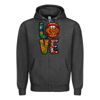 Charcoal Heather Love Halloween Lips Zipper Hoodie - CowhideDigitalArt