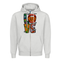 Dove Grey Love Halloween Lips Zipper Hoodie - CowhideDigitalArt