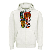 Oatmeal Heather Love Halloween Lips Zipper Hoodie - CowhideDigitalArt