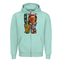 Seafoam Love Halloween Lips Zipper Hoodie - CowhideDigitalArt