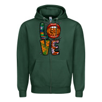 Sports Green Love Halloween Lips Zipper Hoodie - CowhideDigitalArt