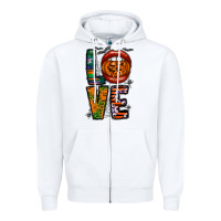 White Love Halloween Lips Zipper Hoodie - CowhideDigitalArt