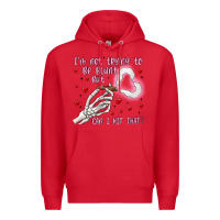 Red not to be blunt but can i hit Premium Hoodie - MaliasSmallBusiness