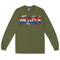 Army Green american nurse Long Sleeve Tee - texasbilliewilder