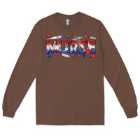 Chestnut american nurse Long Sleeve Tee - texasbilliewilder