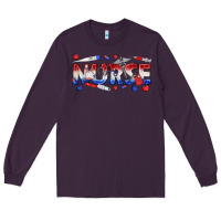 Plum american nurse Long Sleeve Tee - texasbilliewilder