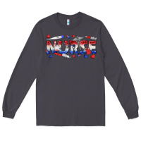 Smoke american nurse Long Sleeve Tee - texasbilliewilder