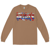 Toasted Coconut american nurse Long Sleeve Tee - texasbilliewilder
