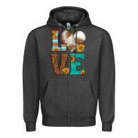 Charcoal Heather western volleyball love Zipper Hoodie - HRA Design Shop