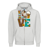 Dove Grey western volleyball love Zipper Hoodie - HRA Design Shop