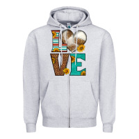 Heather Grey western volleyball love Zipper Hoodie - HRA Design Shop