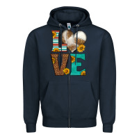 Navy western volleyball love Zipper Hoodie - HRA Design Shop