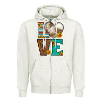 Oatmeal Heather western volleyball love Zipper Hoodie - HRA Design Shop