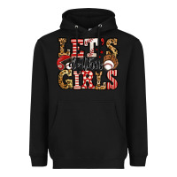 Black let's do this girls baseball Heavyweight Hoodie - Jasminsmagicworld