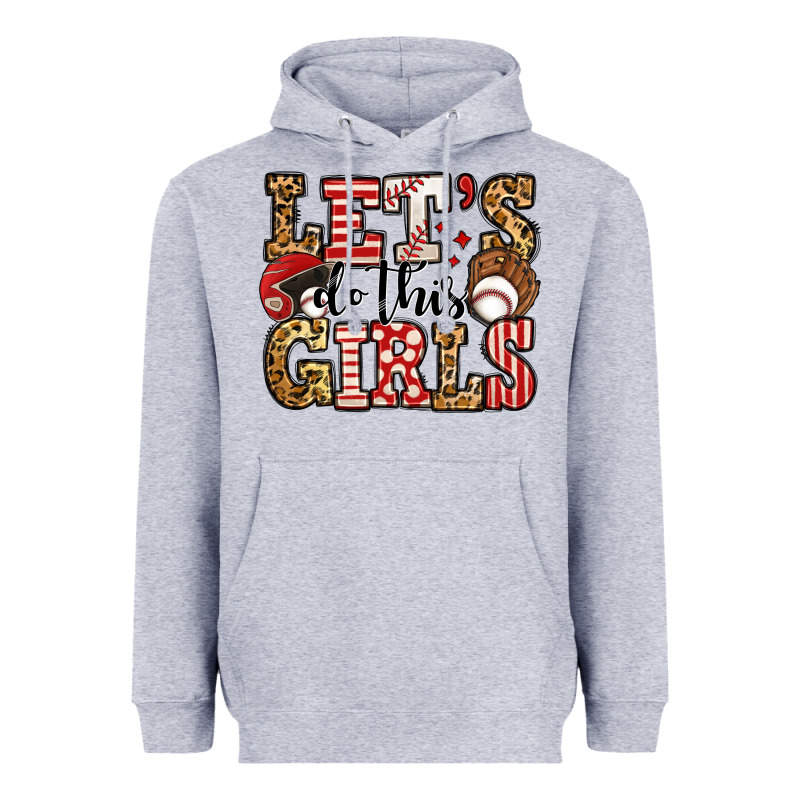 Let's Do This Girls Baseball Heavyweight Hoodie by Jasminsmagicworld | Teevron