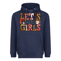 Navy let's do this girls baseball Heavyweight Hoodie - Jasminsmagicworld