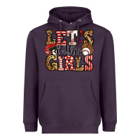 Plum let's do this girls baseball Heavyweight Hoodie - Jasminsmagicworld
