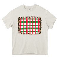Cream Christmas Pattern Heavy Core Tee - CowhideDigitalArt