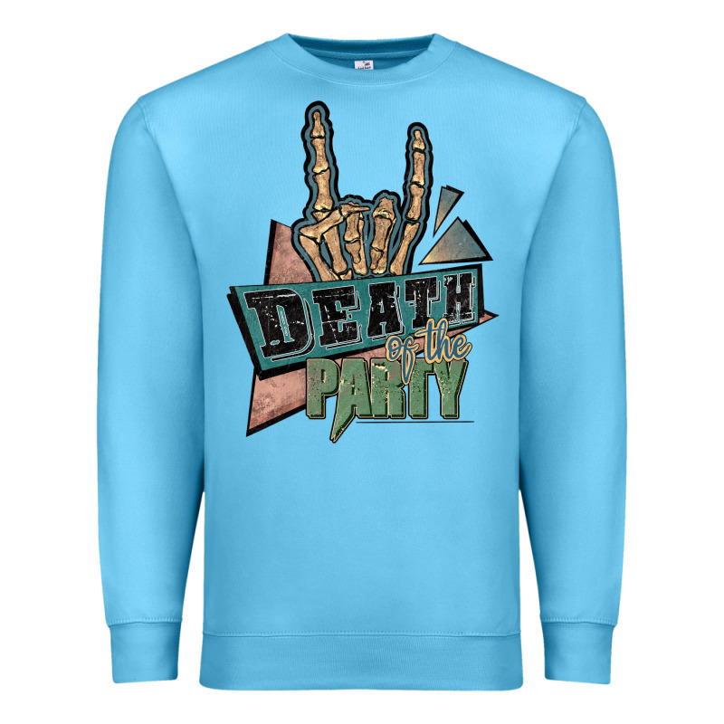 Death Of The Party White Premium Sweatshirt by JahusDesignShop | Teevron