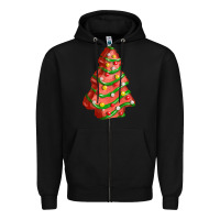 Black red christmas cake fa element Zipper Hoodie - FaDigitalArtStudio