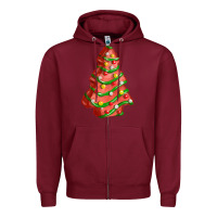 Burgundy red christmas cake fa element Zipper Hoodie - FaDigitalArtStudio