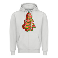 Dove Grey red christmas cake fa element Zipper Hoodie - FaDigitalArtStudio