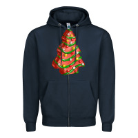 Navy red christmas cake fa element Zipper Hoodie - FaDigitalArtStudio