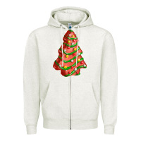 Oatmeal Heather red christmas cake fa element Zipper Hoodie - FaDigitalArtStudio