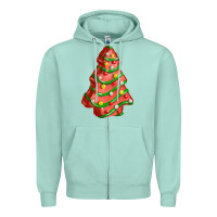 Seafoam red christmas cake fa element Zipper Hoodie - FaDigitalArtStudio