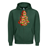 Sports Green red christmas cake fa element Zipper Hoodie - FaDigitalArtStudio