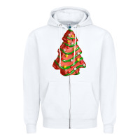 White red christmas cake fa element Zipper Hoodie - FaDigitalArtStudio