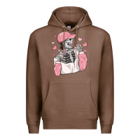 Skeleton Girl Valentine's Day Premium Hoodie | Teevron