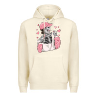 Sandshell skeleton girl valentine's day Premium Hoodie - MaliasSmallBusiness