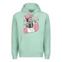 Seafoam skeleton girl valentine's day Premium Hoodie - MaliasSmallBusiness