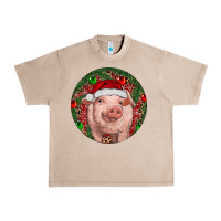 French Oak Pig Christmas Urban Heavy Tee - RanaPortraitStore
