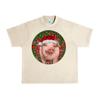Sandshell Pig Christmas Urban Heavy Tee - RanaPortraitStore