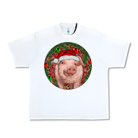 White Pig Christmas Urban Heavy Tee - RanaPortraitStore