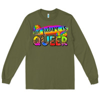 Army Green the future is queer Long Sleeve Tee - Zillion Design Studio