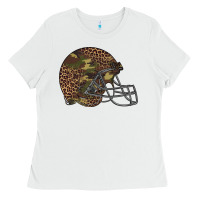 White American football helmet Ladies Tee - BarkalooDesign