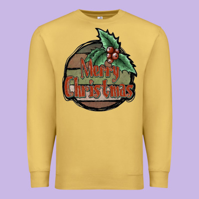 Merry Christmas Premium Sweatshirt Designed By Jahusdesignshop