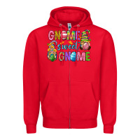 Red Easter gnome sweet gnome Zipper Hoodie - Neo Western