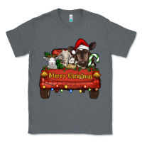Charcoal Heather merry christmas truck animals Classic Tee - RanaPortraitStore