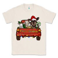 Natural merry christmas truck animals Classic Tee - RanaPortraitStore