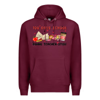 Burgundy 100 days school Premium Hoodie - MaliasSmallBusiness