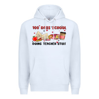 White 100 days school Premium Hoodie - MaliasSmallBusiness