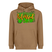 Toasted Coconut blessed with  shamrocks Heavyweight Hoodie - AdoDesignShop