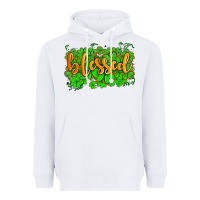 White blessed with  shamrocks Heavyweight Hoodie - AdoDesignShop