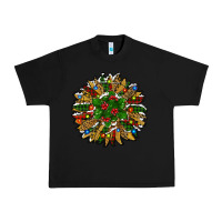 Black Leopard Christmas Sunflower Urban Heavy Tee - RanaPortraitStore